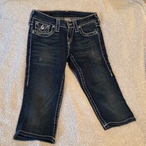 True Religion Disco Billy Big T Capri Jeans S26